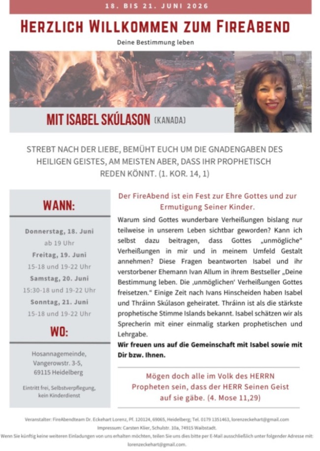 FireAbend Heidelberg Mit Isabel Skúlason