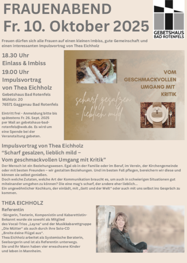 Frauenabend mit Thea Eichholz