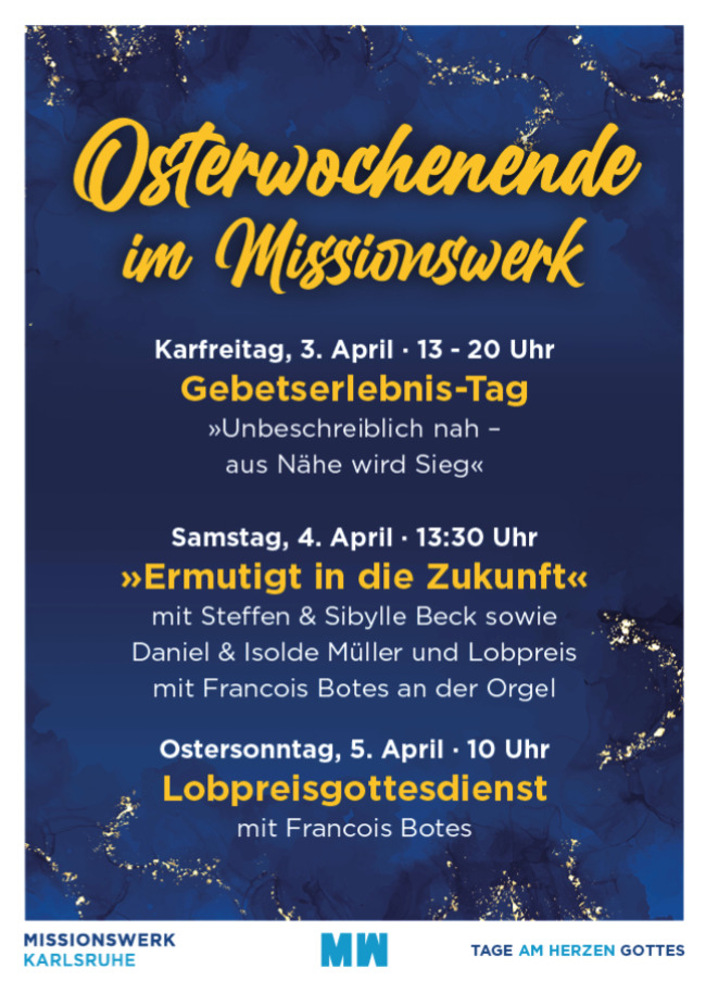 Osterwochenende im Missionswerk 2026