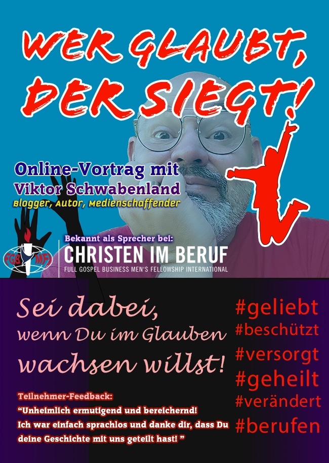 Online-Vortrag "Wer glaubt, der siegt!"