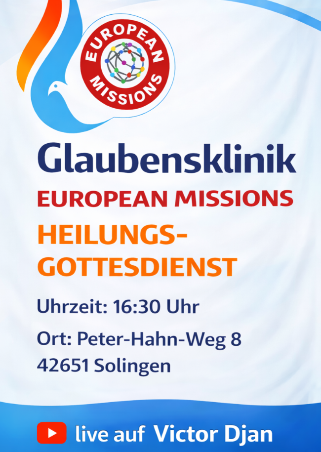 Glaubensklinik in Solingen und via Livestream