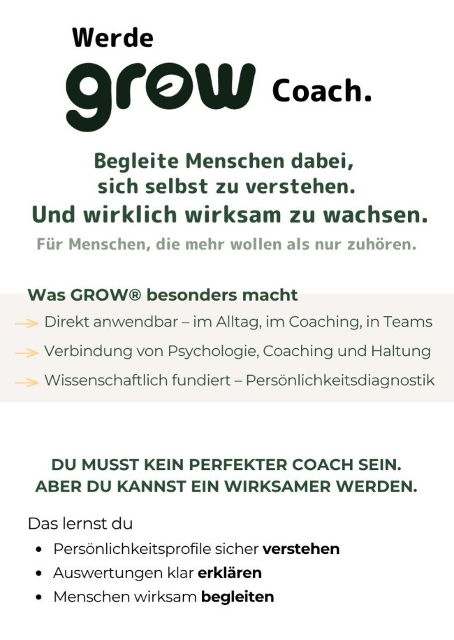 GROW® Persönlichkeitsdiagnostik - Lizenzkurs