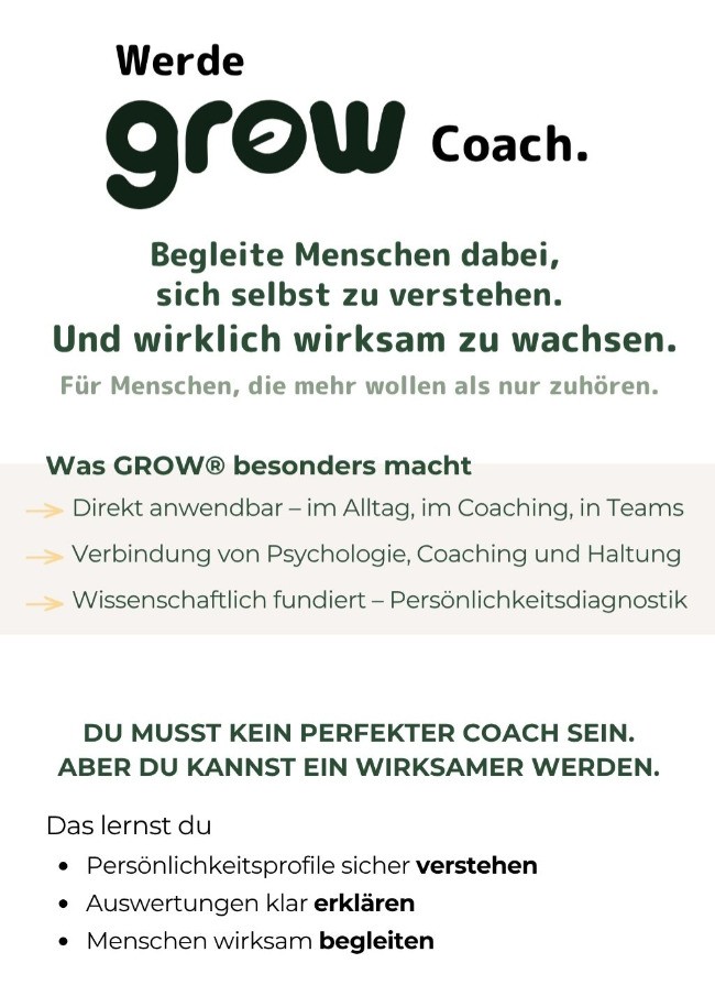GROW® Persönlichkeitsdiagnostik - Lizenzkurs