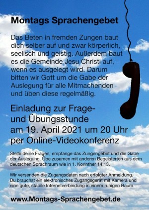 Montags Sprachengebet - ONLINE