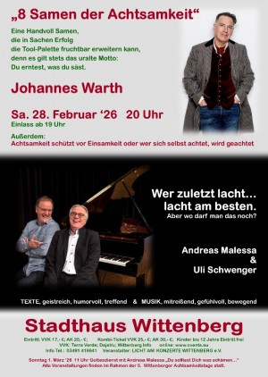 Andreas Malessa & Uli Schwenger "Wer zuletzt lacht…  lacht am besten. Aber wo darf man das noch?"