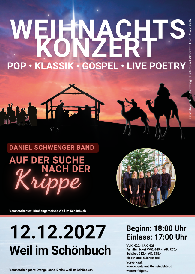 Weihnachtskonzert 'Auf der Suche nach der Krippe'