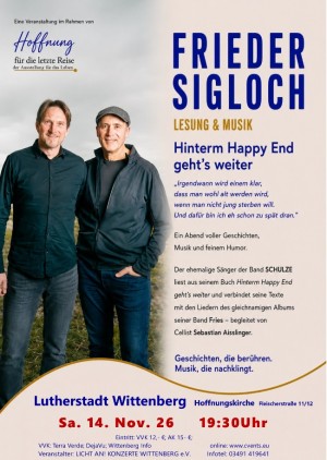 Frieder Sigloch:  „Hinterm Happy End geht's weiter“