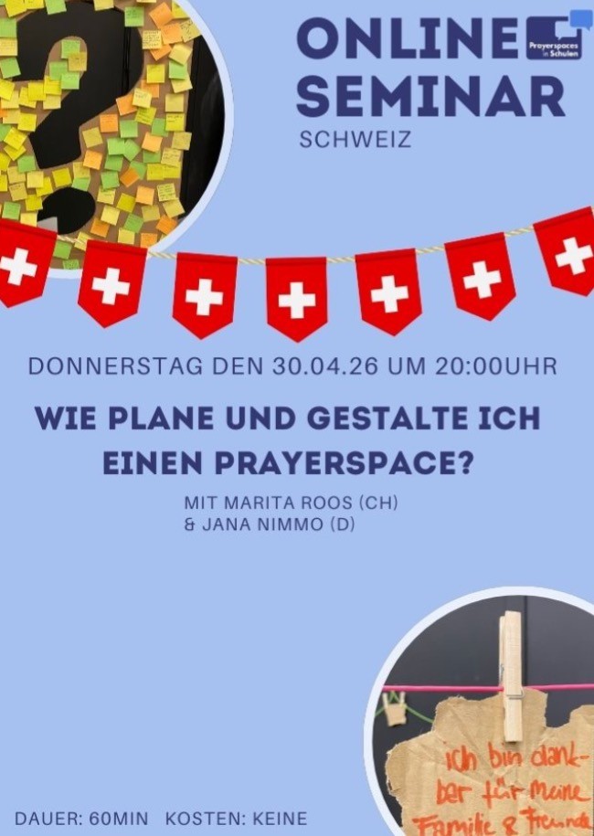 Prayerspaces Online-Seminar: Schweiz